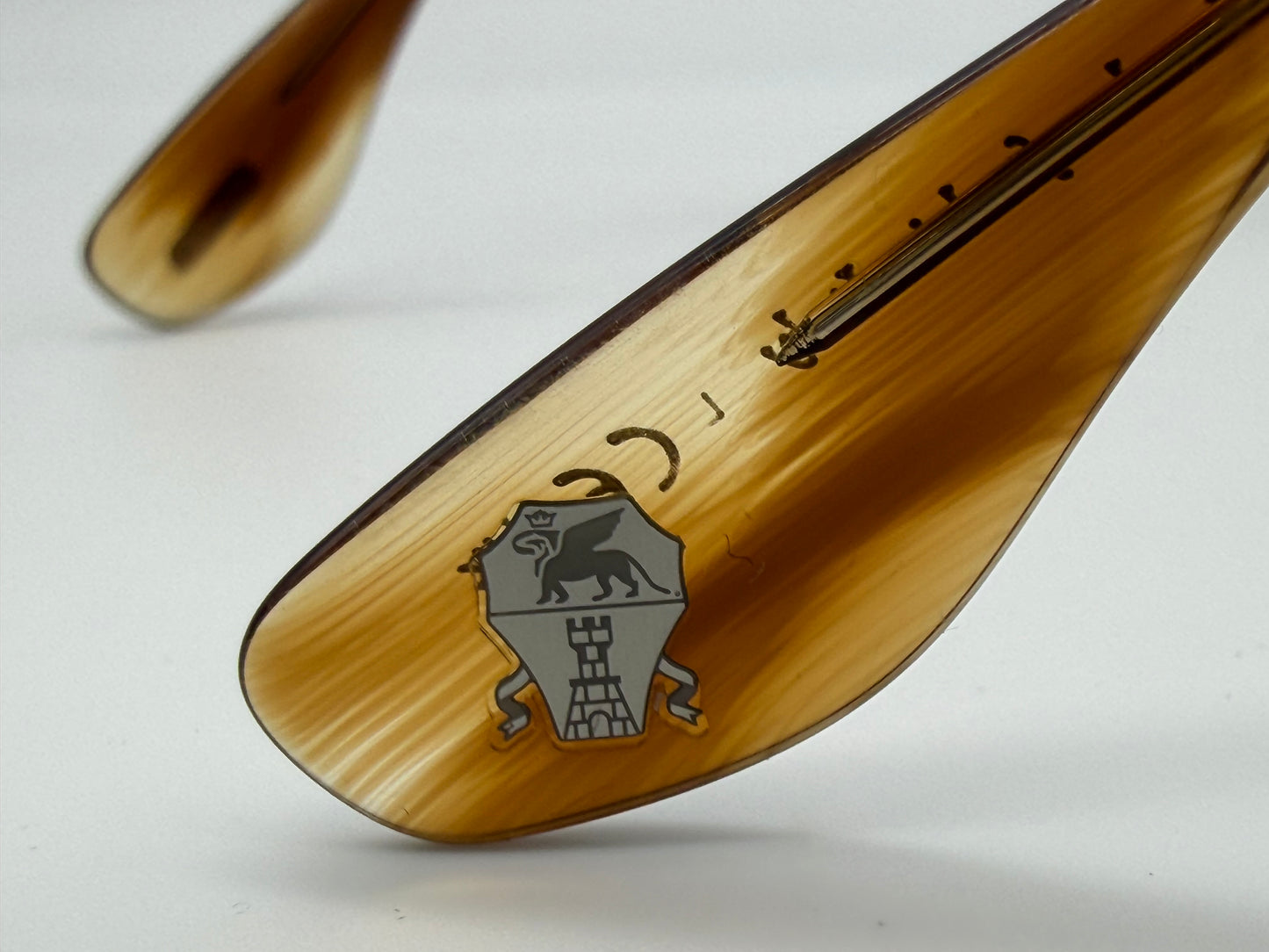 Oliver Peoples Mr. Brunello 50mm Honey VSB / Green CO V5497SU 167452 Italy Preowned