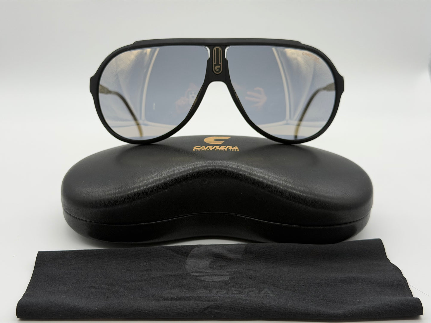 Carrera Endurance 64mm Gold Mirror / Gray Aviator Pilot Sunglasses NEW