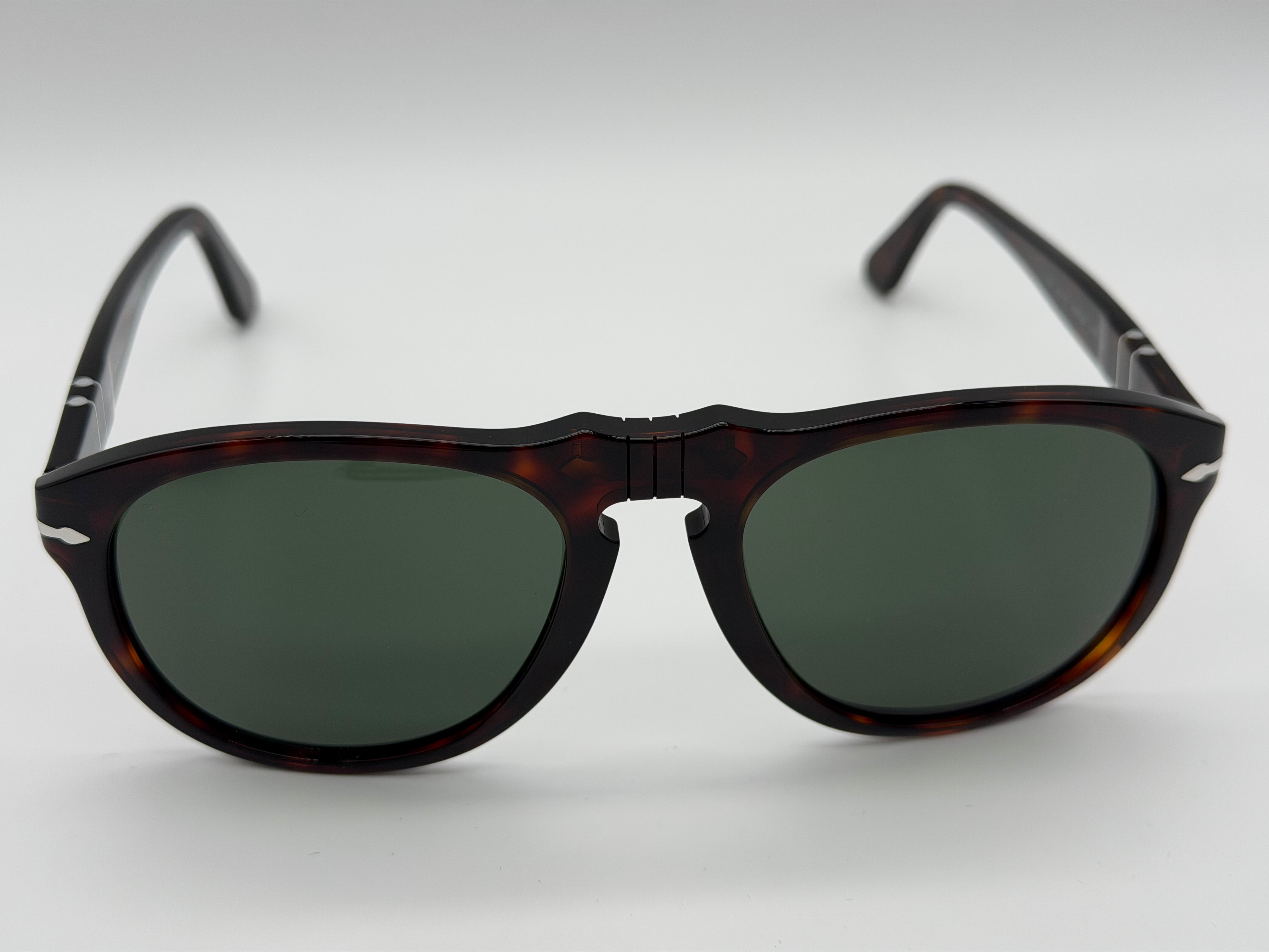 Persol PO 649 56mm Havana / Green Glass 24 / 31 Italy NEW – Shade