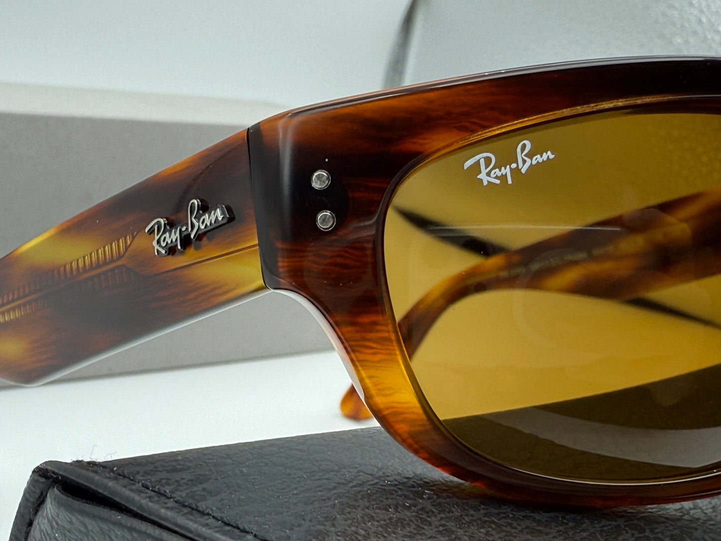 Ray-Ban Mega Balorama 60mm Stripped Havana / Brown B-15 954 / 33 NEW