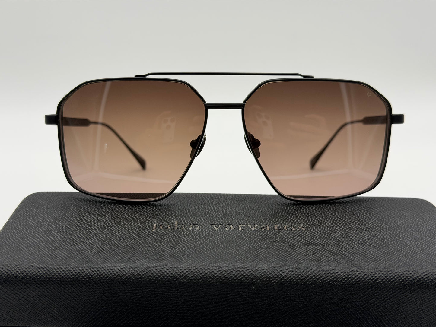 John Varvatos JV563 58mm Metal Matte Black / Brown Gradient Japan NEW