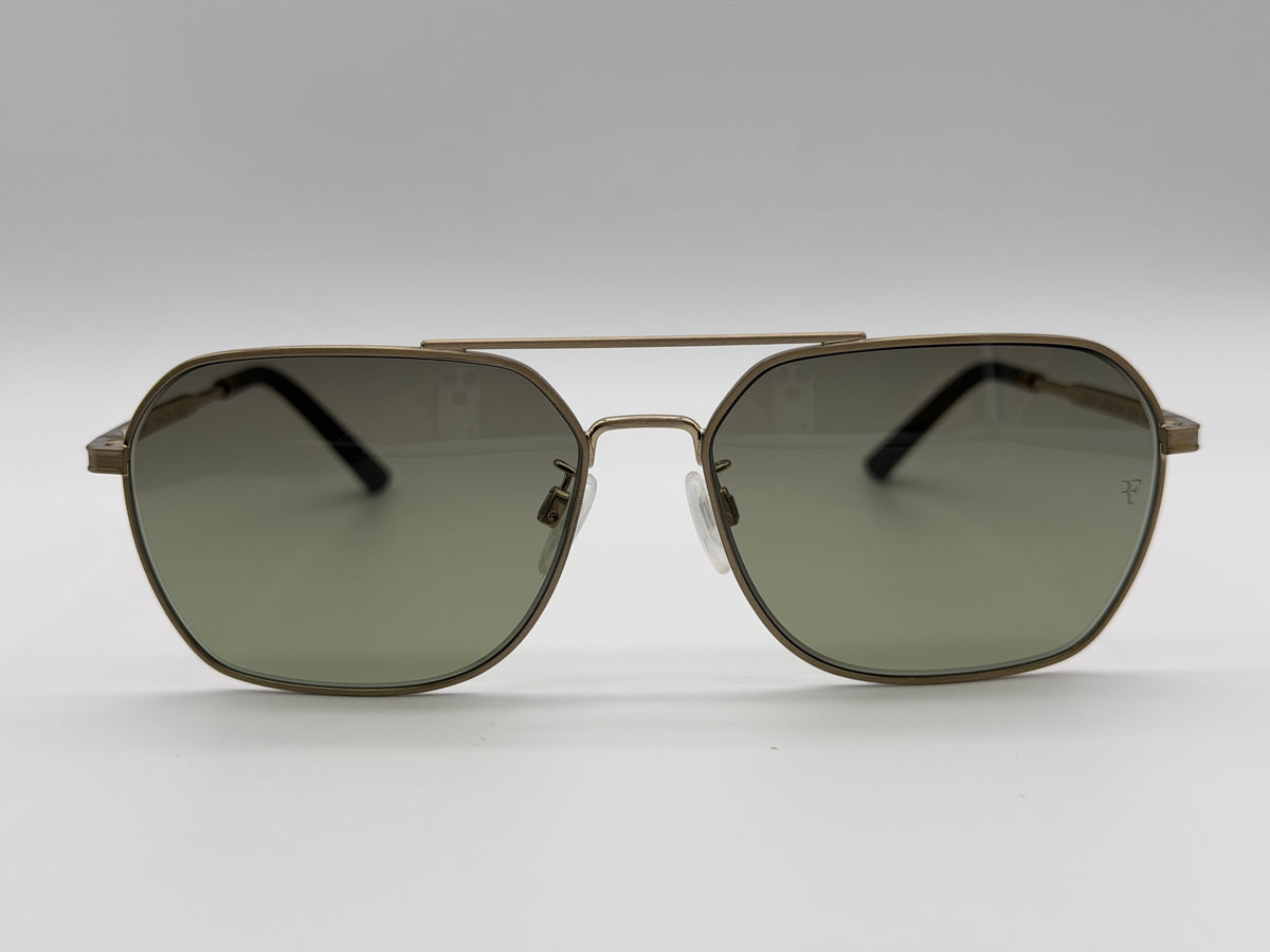 Oliver Peoples R-17 Roger Federer 58mm Brushed Gold / Forest Gradient OV 1377S 52452A Italy NEW