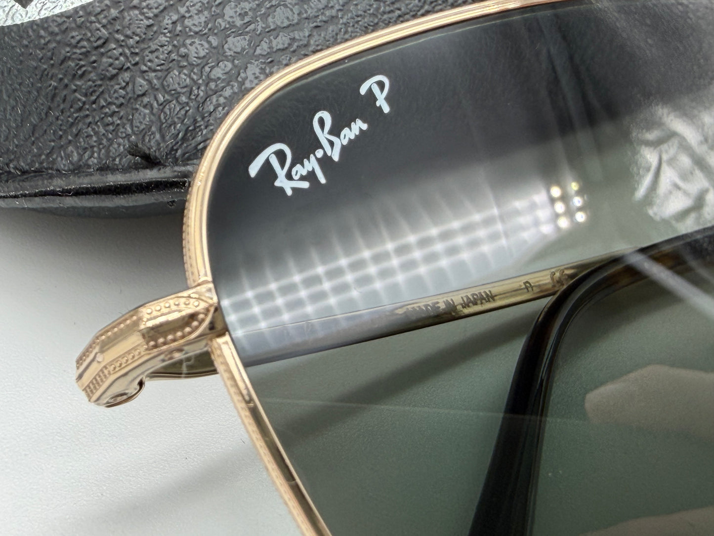 Ray-Ban Caravan Titanium 58mm 23K Gold Plated Frames / Polarized Glass Lens RB 8136 9143 Made in Japan NEW