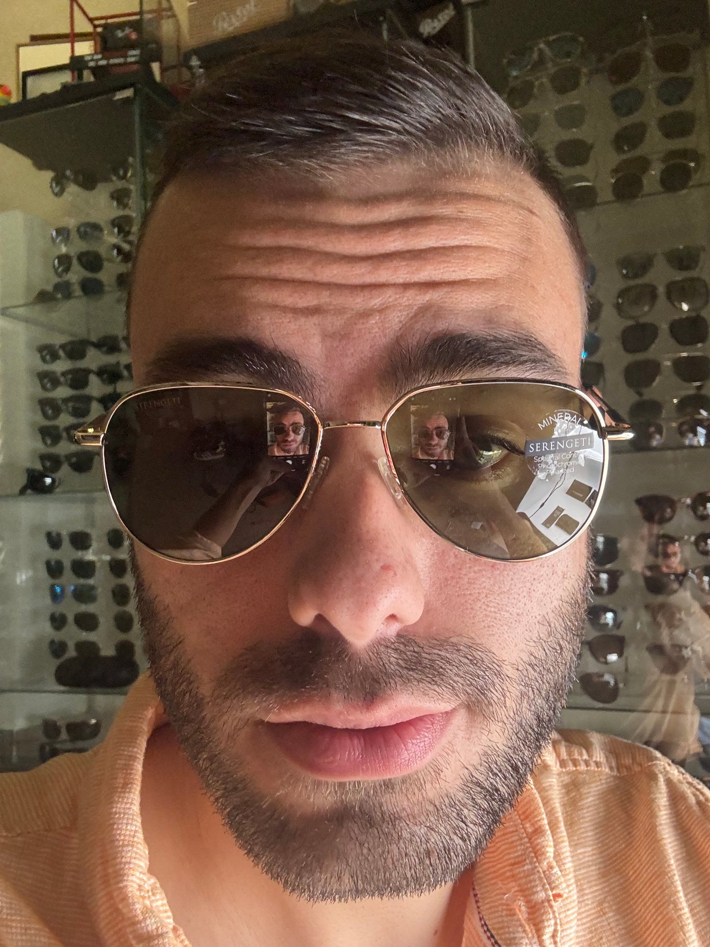 Serengeti HAYWOOD Small SS 55mm 544003  Light Light Gold 555nm Polarized Italy NEW