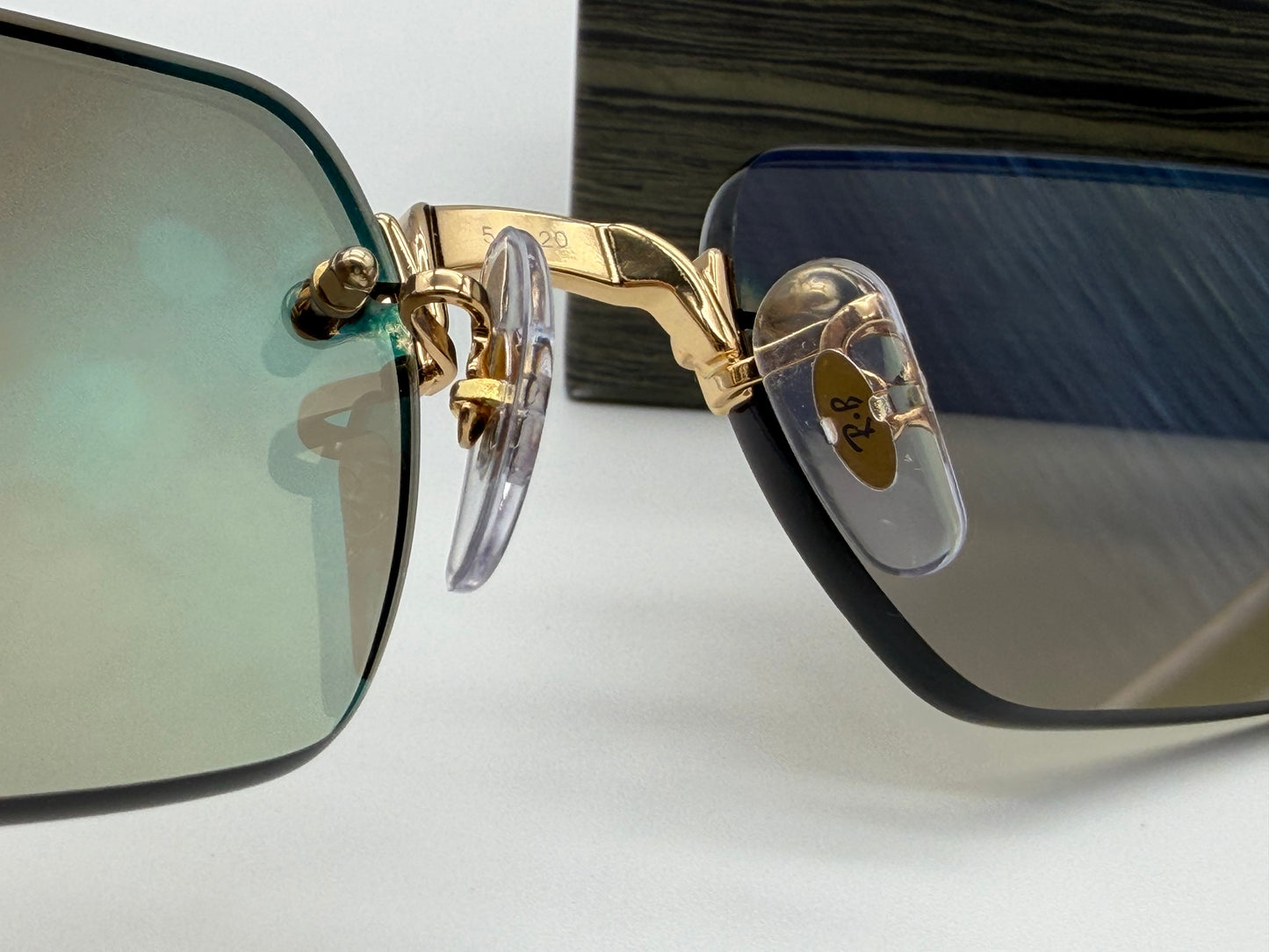 Ray-Ban ASAP Rocky RB 3928 54mm Rimless Gold Metal / brown Mirror Gradient 001 / 71 Open Box