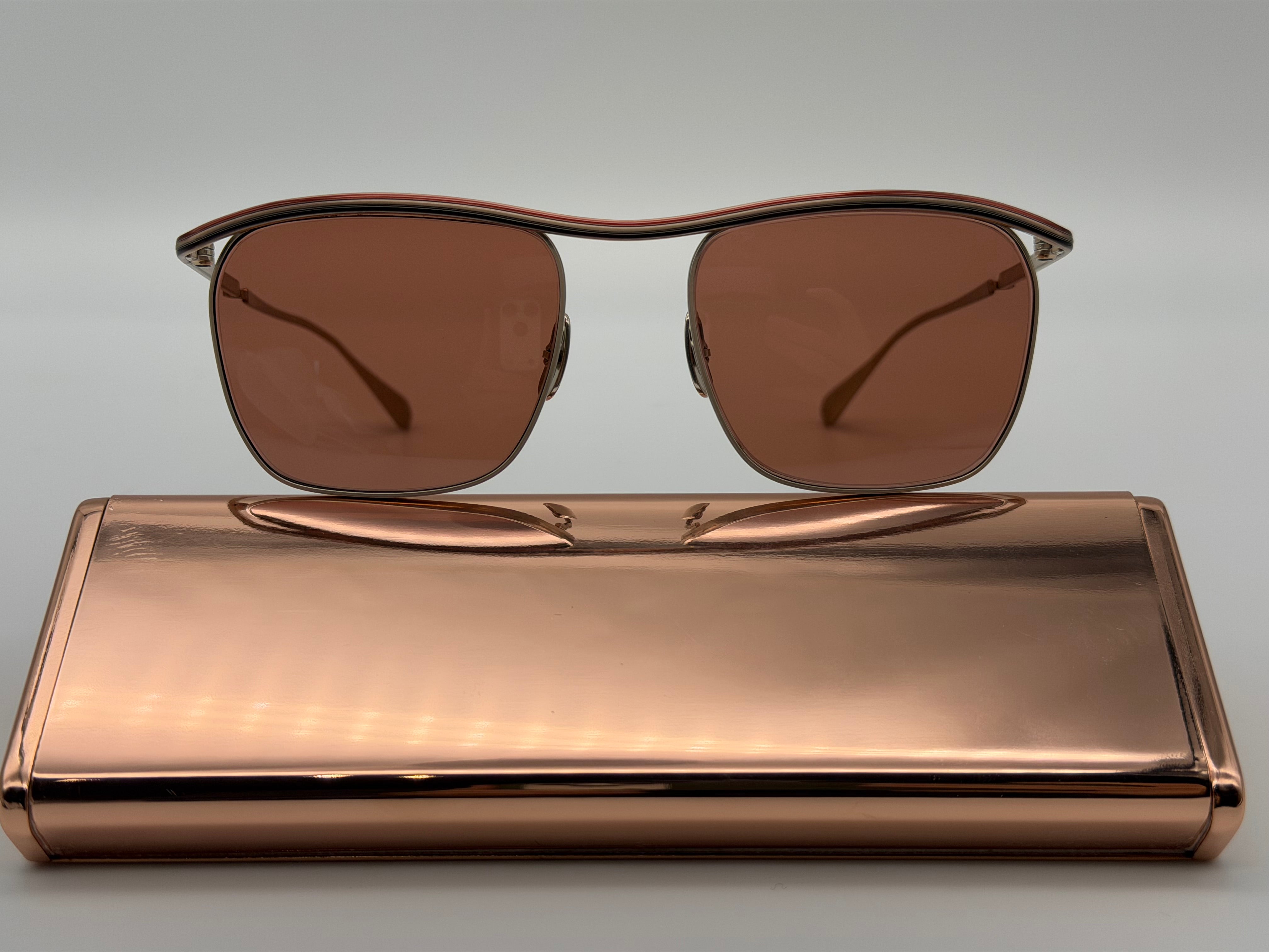 Mr. Leight Owsley S 53mm Rose - White Gold Titanium Frame with