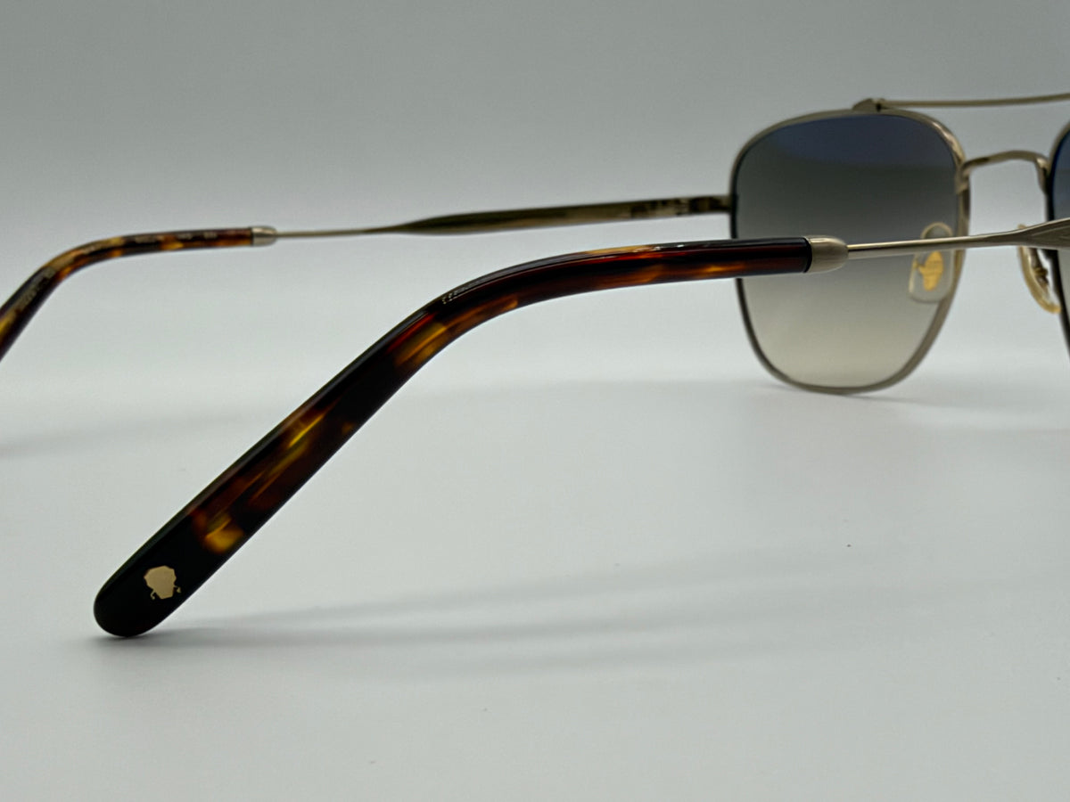 Oliver Peoples Marsan 55mm Brunello Cucinelli Brushed Gold / Shale Gradient Titanium OV 1322 ST 525232 Japan Preowned