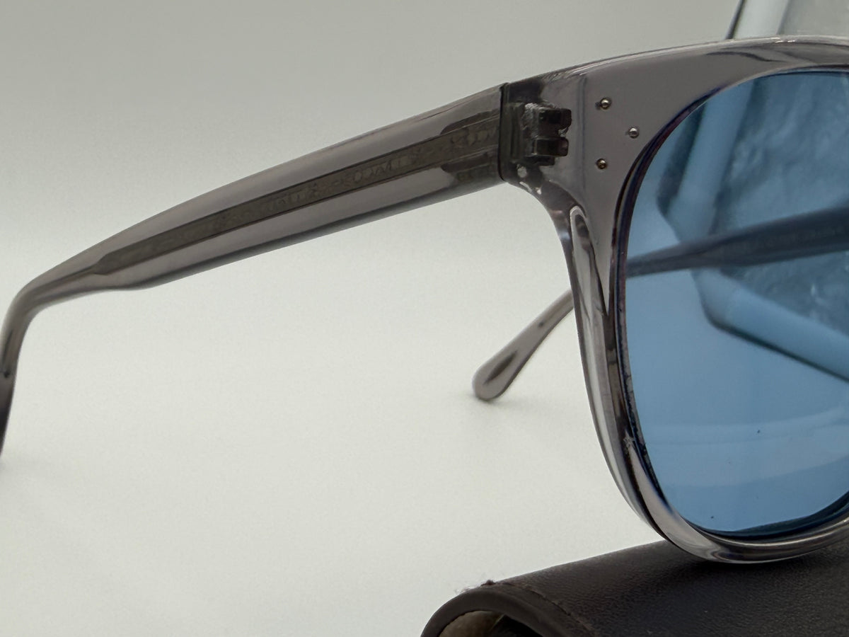 Oliver Peoples Daddy B 58mm Workman Grey / Custom Blue Lens OV 5091 Italy Preowned
