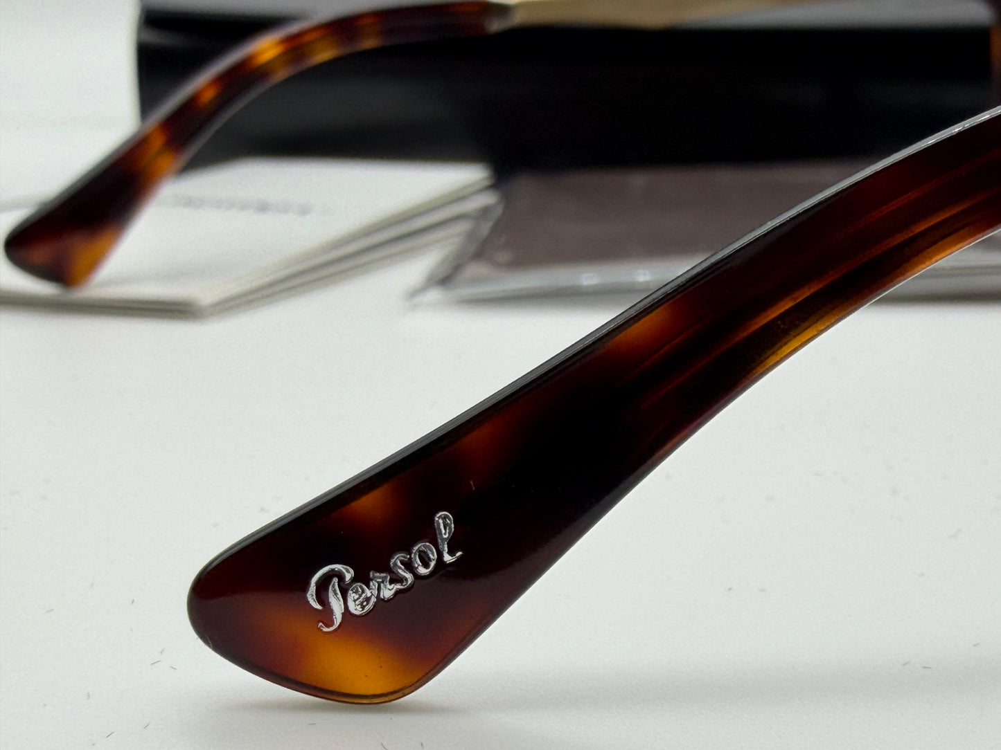 Persol PO 3246 53mm Havana / Polarized Brown Glass Lens 24 / 57 Italy NEW