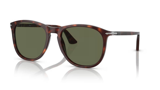 Persol PO 3314S 57mm Havana / Polarized Green 24 / 58 Italy NEW