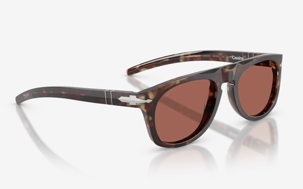 Persol & Cassina PO 3401S 53mm Light Havana / Terracotta Brown 1246H2 Itlay NEW