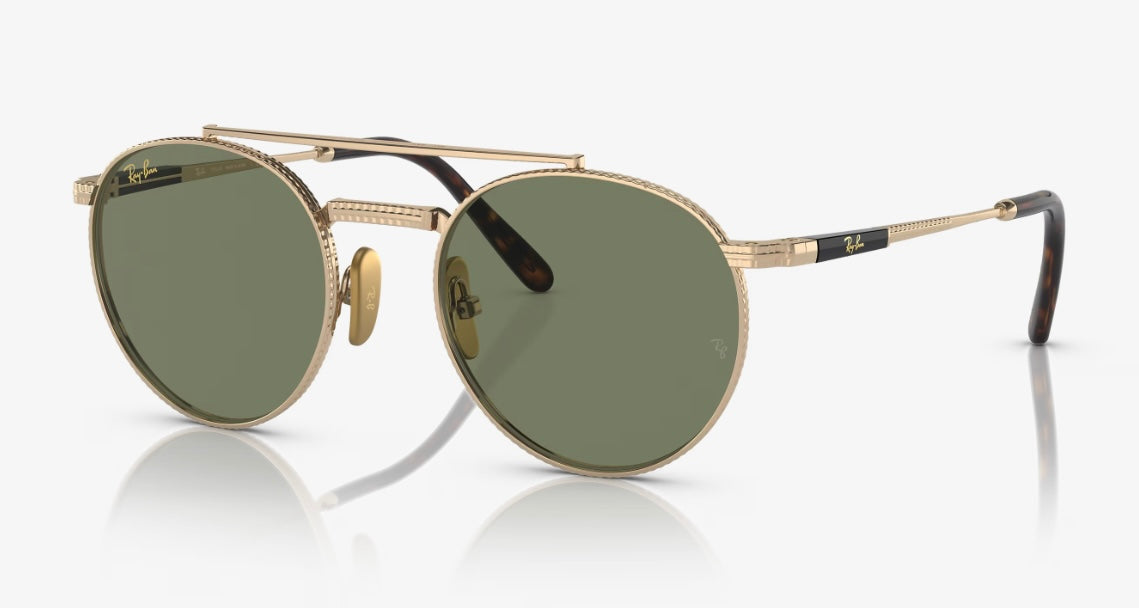 Ray-Ban Round II Titanium 50mm RB 8237 Gold / Green G-15 313852