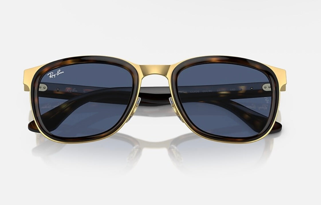 Ray-Ban Clyed RB 3709 53mm Havana Gold / Dark Blue 001 / 80 NEW