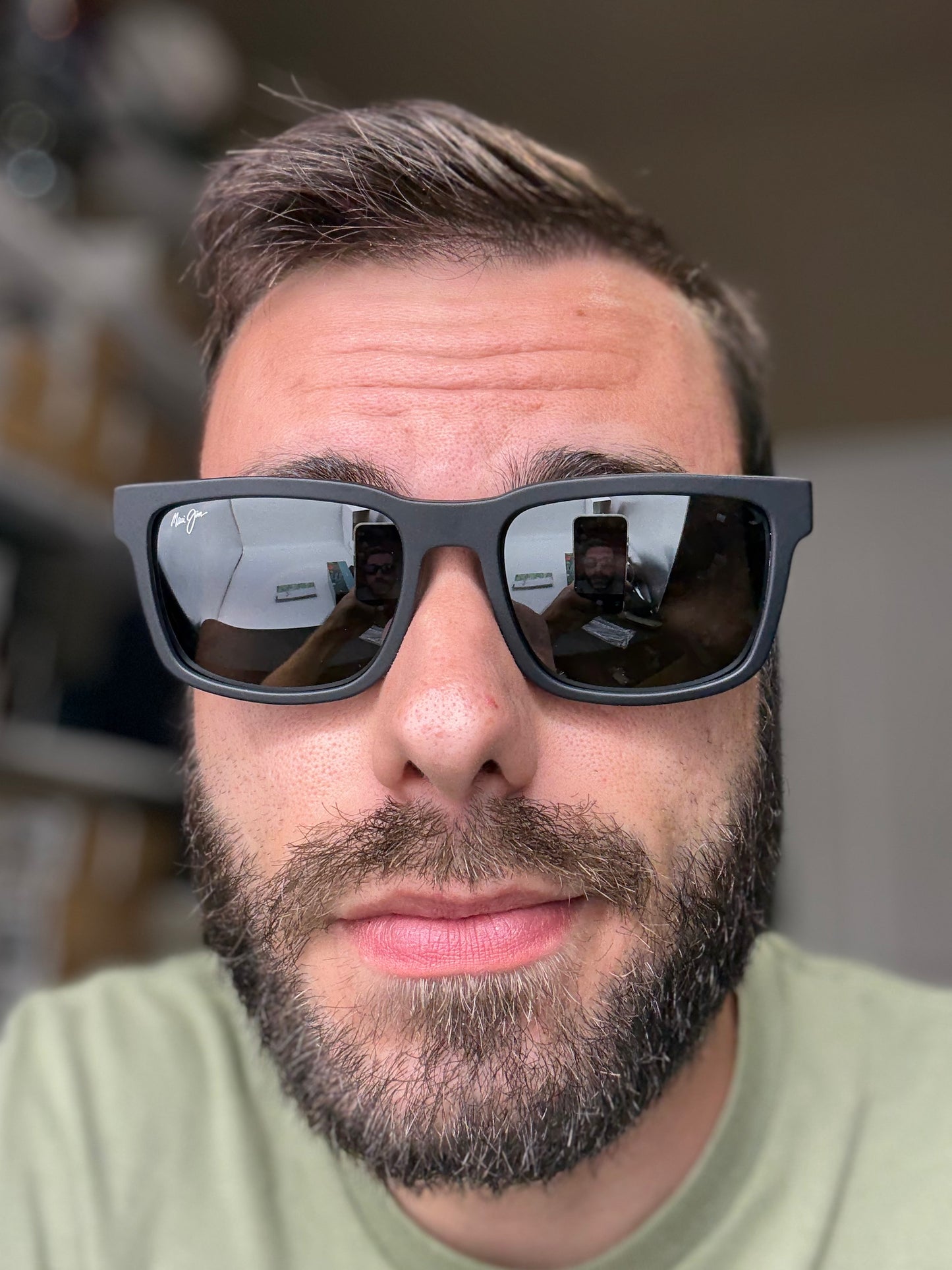 Maui Jim Stone Shack 55mm Matt Black - Crystal / Neutral Gray Bi Gradient Mirror Polarized NEW