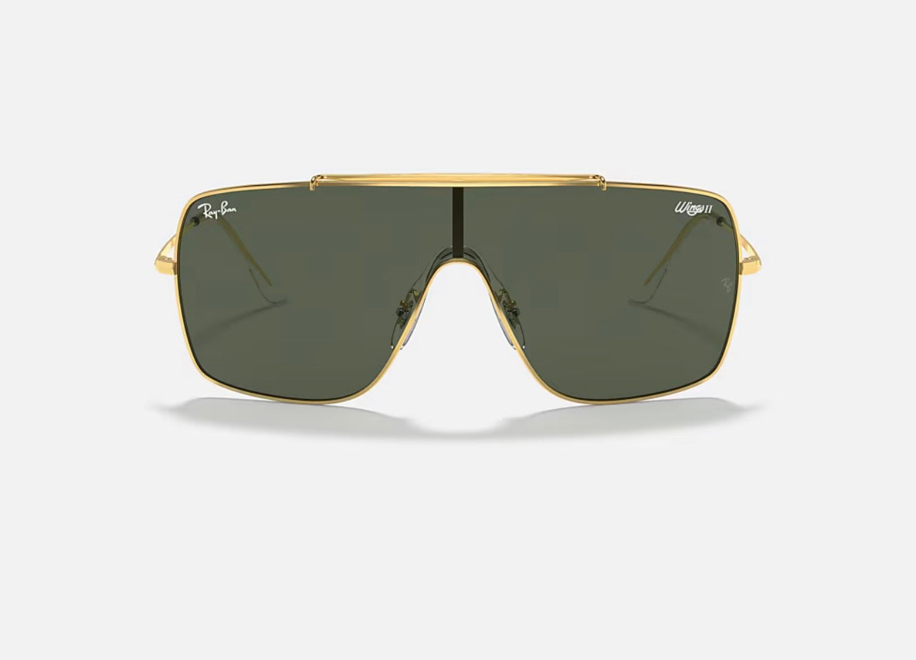 Ray-Ban Wings II RB 3697 Gold / Dark Green 905 / 071 Itlay NEW