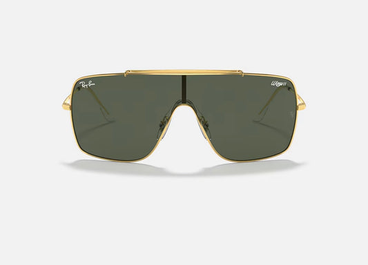 Ray-Ban Wings II RB 3697 Gold / Dark Green 905 / 071 Itlay NEW
