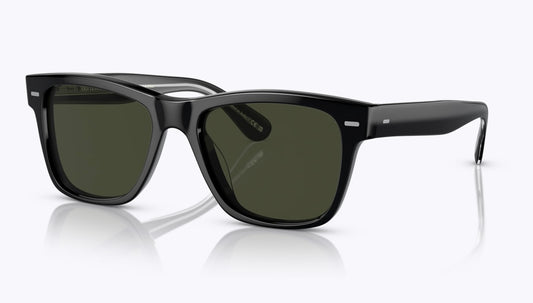 Oliver Peoples Oliver Sun 49mm OV 5393 SU Black/G-15 Polarized 1492/P1 Sunglasses Italy Preowned