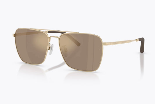 Oliver Peoples R-15 56mm Gold / Desert Flash Mirror OV 1362S 50355S Italy NEW