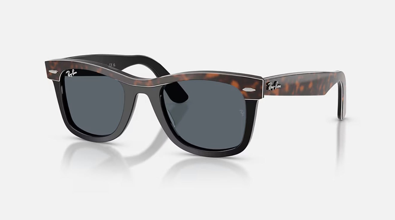 Ray-Ban Wayfarer Street Neat 50mm Polished Havana On Black / Blue Crystal RB 2240 1441 / R5 NEW