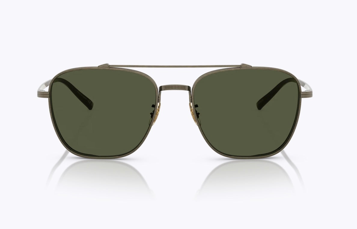 Oliver Peoples Avison 55mm Antique Gold Titanium / G-15 Crystal OV 1349ST 528452 Japan NEW