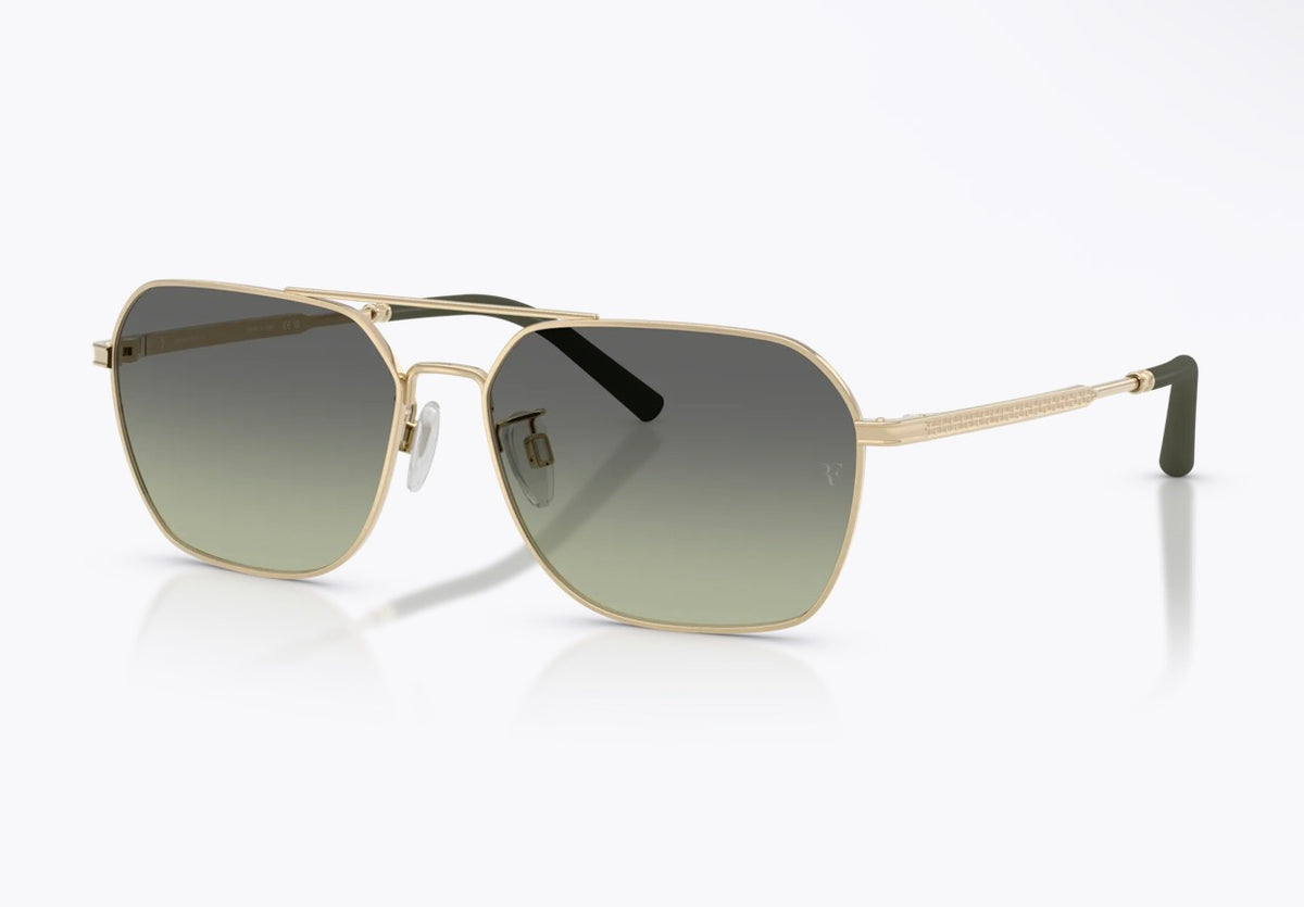 Oliver Peoples R-17 Roger Federer 58mm Brushed Gold / Forest Gradient OV 1377S 52452A Italy NEW