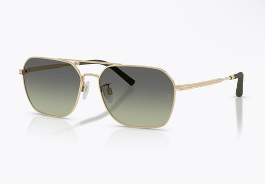 Oliver Peoples R-17 Roger Federer 58mm Brushed Gold / Forest Gradient OV 1377S 52452A Italy NEW