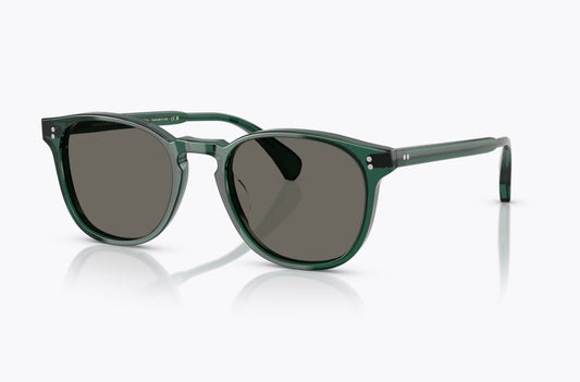 Oliver Peoples Finley ESQ. SUN 51mm Translucent Dark Teal / Carbon Gray Crystal OV 5298SU 1763R5 Italy NEW