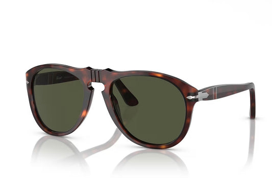 Persol PO 649 56mm Havana / Green Glass 24 / 31 Italy NEW