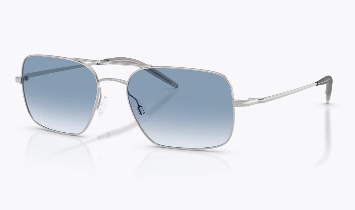 Oliver Peoples Victory II 55mm Silver Metal / Ocean Gradient Crystal Glass OV 1373 503670 Italy Missing Box