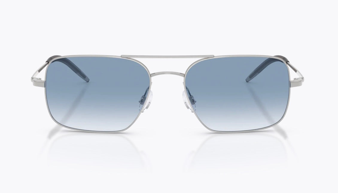 Oliver Peoples Victory II 55mm Silver Metal / Ocean Gradient Crystal Glass OV 1373 503670 Italy Missing Box