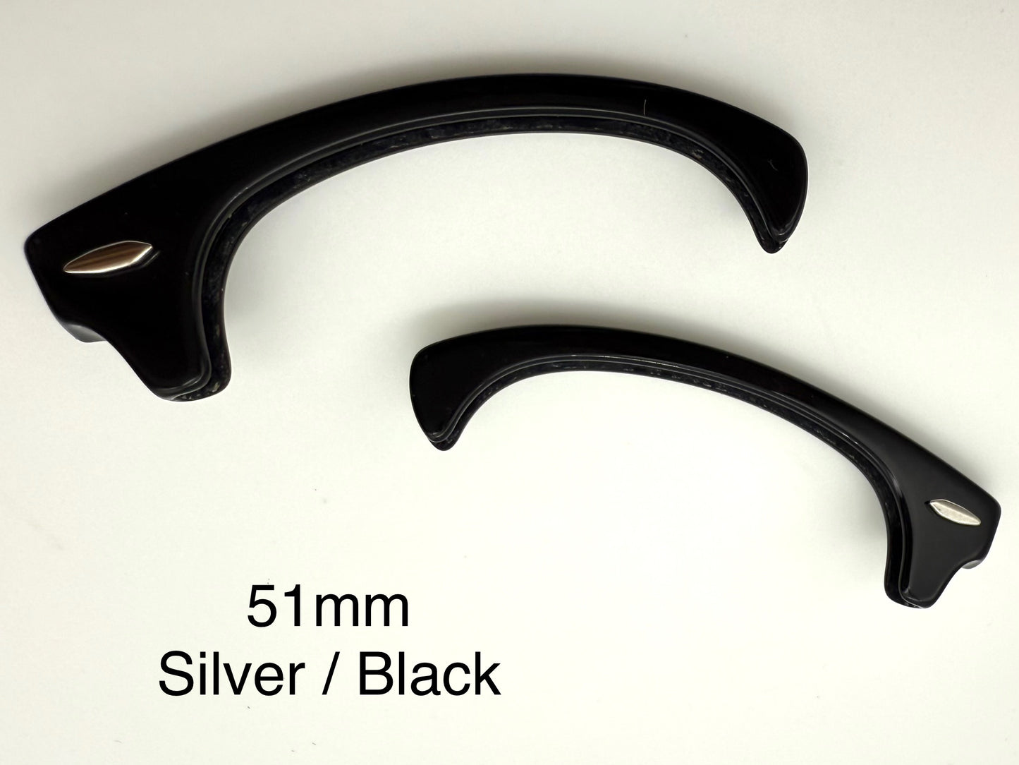 Genuine Ray Ban RB3016 Clubmaster Replacement Black / Silver Front Browbars 51mm Authentic NEW