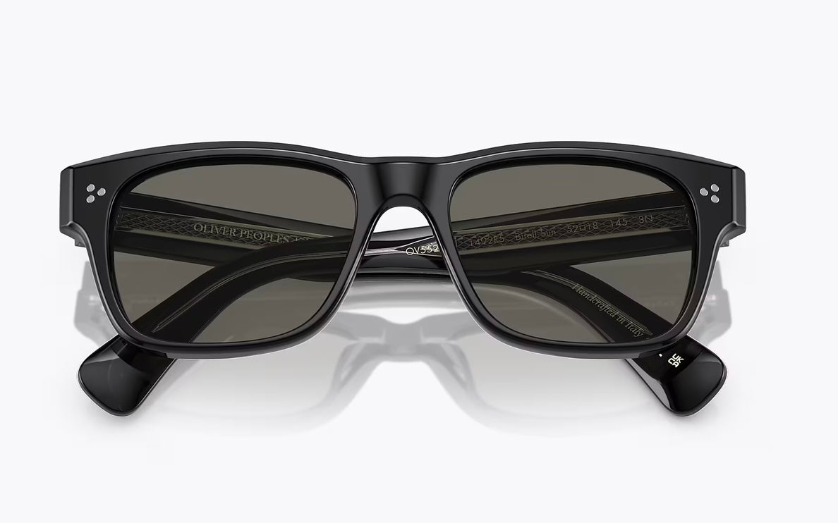 Oliver Peoples Birell Sun 52mm Black / Carbon Gray OV 5524 SU 1492R5 Preowned