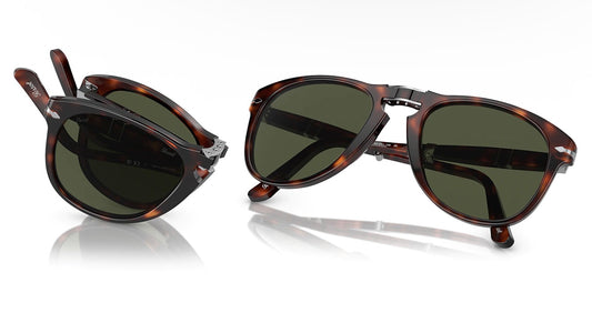 Persol PO 714 52mm Folding Havana / Green 24 / 31 Italy NEW