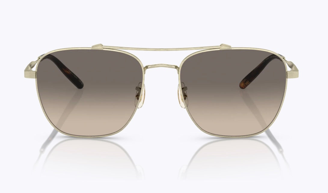 Oliver Peoples Marsan 55mm Brunello Cucinelli Brushed Gold / Shale Gradient Titanium OV 1322 ST 525232 Japan Preowned