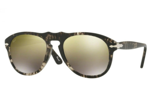 Persol PO 649 54mm Light Brown Mirror Gold / Grey Spotted Black Missing Box