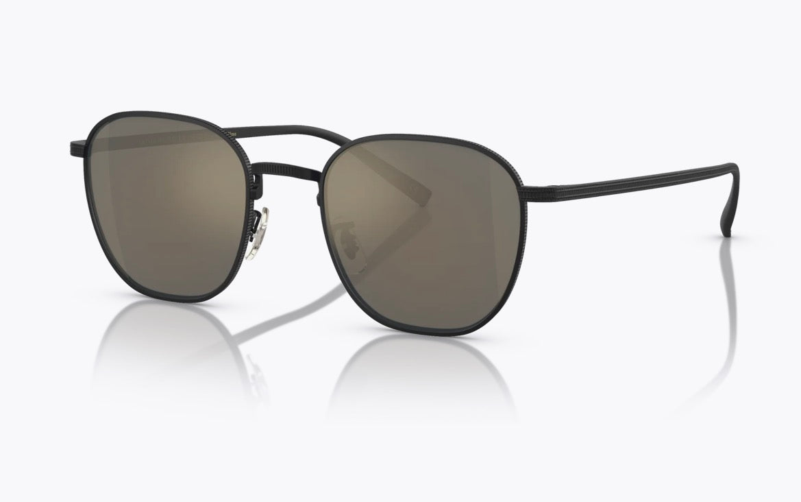 Oliver Peoples Rynn 49mm Matte Black Titanium  / Gray Goldtone OV1329ST 501739 Japan NEW
