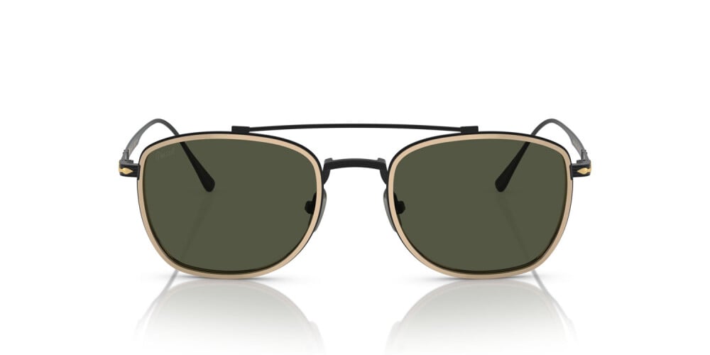 Persol PO 5005 ST 50mm Titanium Black / Gold Green 800831 Made In Japan NEW