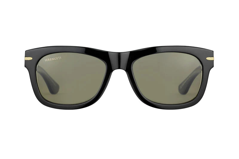 Serengeti FOYT 53mm Shiny Black Gold Transparent 555nm Photochromic SS549005 Italy NEW