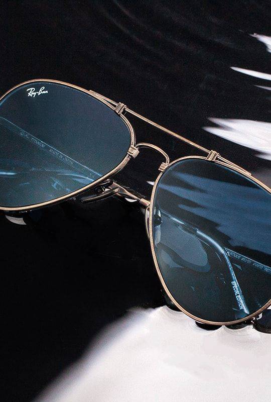 RB8125 58mm Limited Edition Titanium Aviator Blue Antique Silver