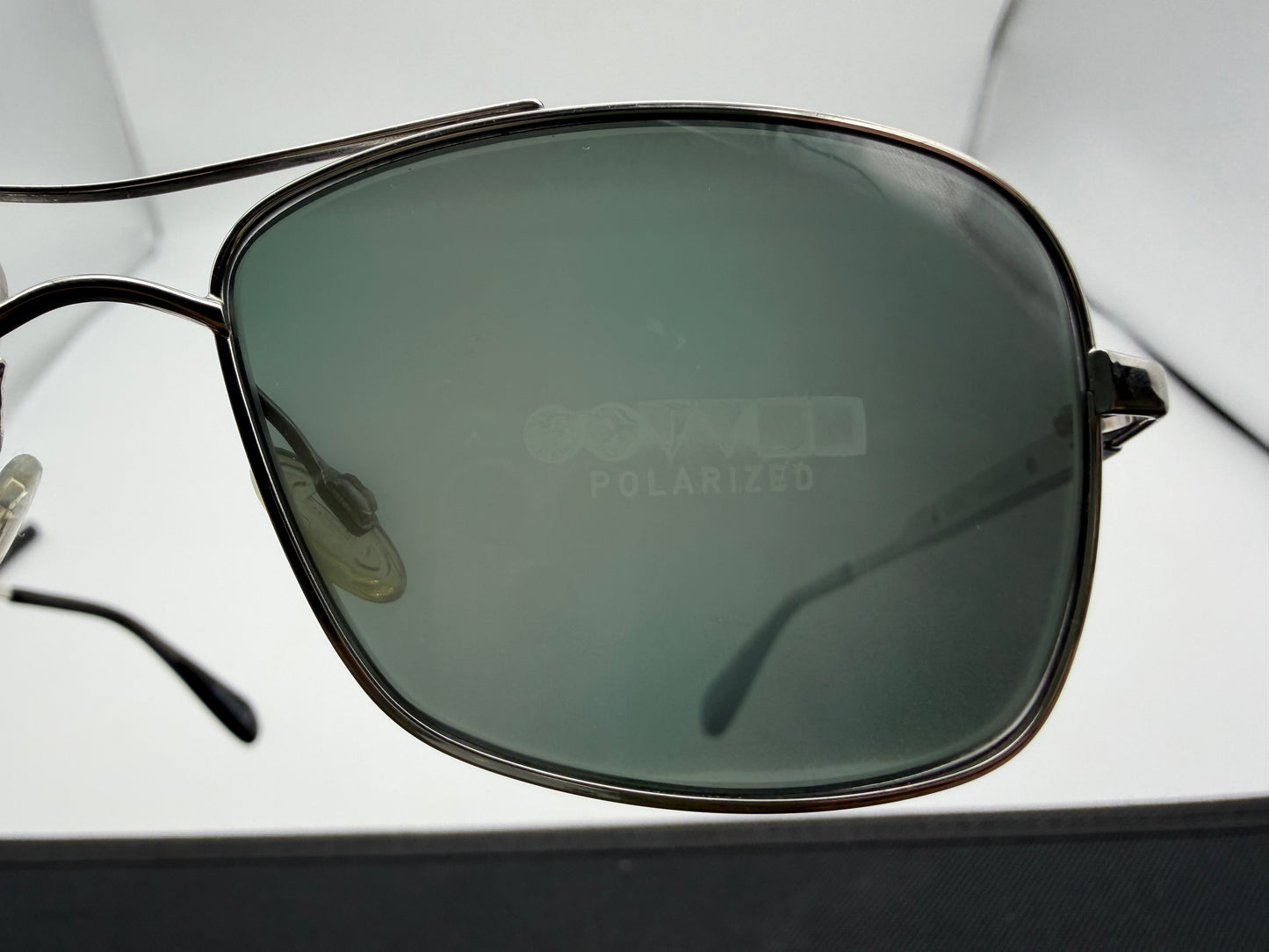 Oliver Peoples Sanford 57mm OV 1130 5133 P2 Silver S Midnight Express VFX Polarized Japan Preowned