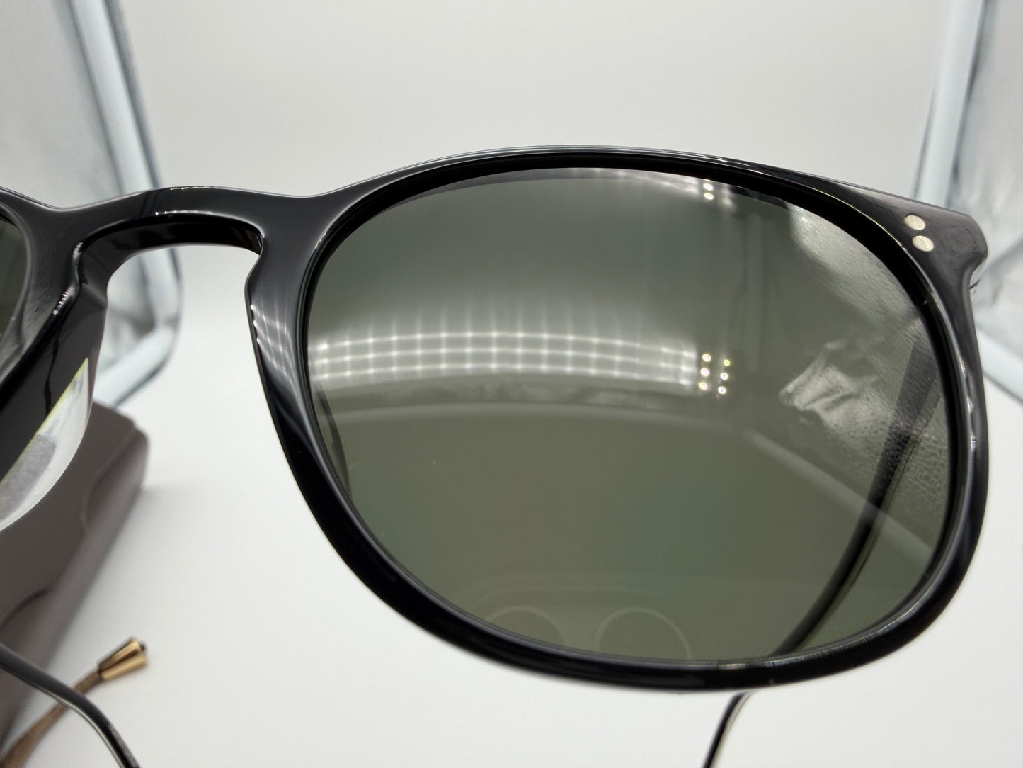 Oliver Peoples Finley Vintage Sun 49mm OV 5397SU 1005P1 Black Crystal - G 15 Polarized Sunglasses Italy Missing Box