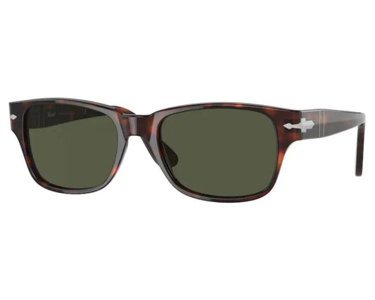 Persol PO 3288 55mm Havana / Green Crystal 25 / 31 Italy Open Box