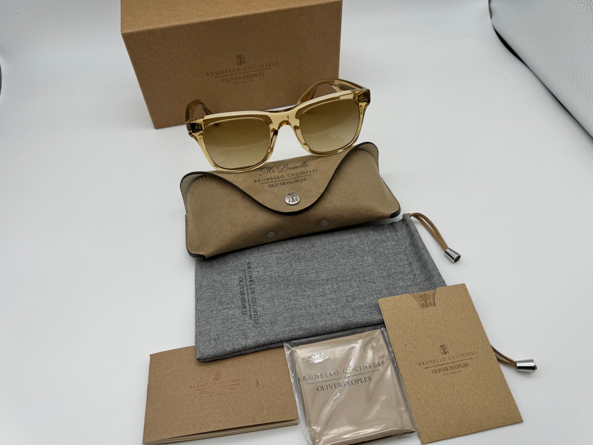 Oliver Peoples Mister Brunello 50mm OV 5519 Champagne Chrome Amber Oliver Peoples Mister Brunello 50mm OV 5519 Champagne Chrome Amber