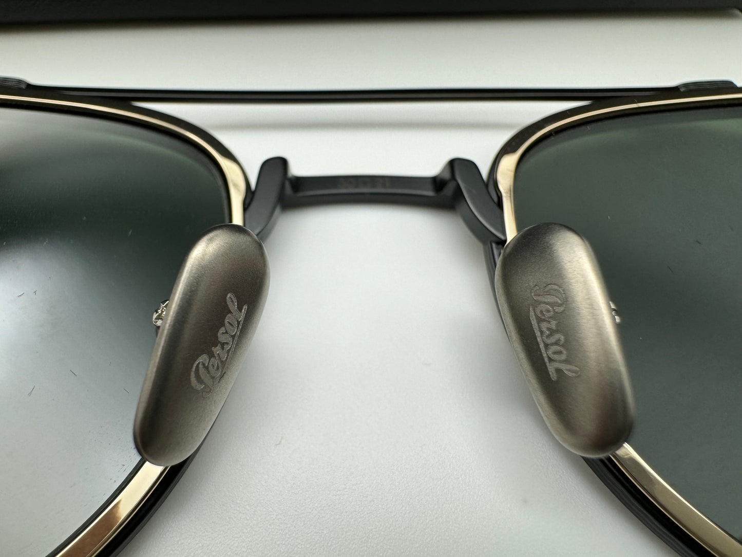 Persol PO 5005 ST 50mm Titanium Black / Gold Green 800831 Made In Japan NEW