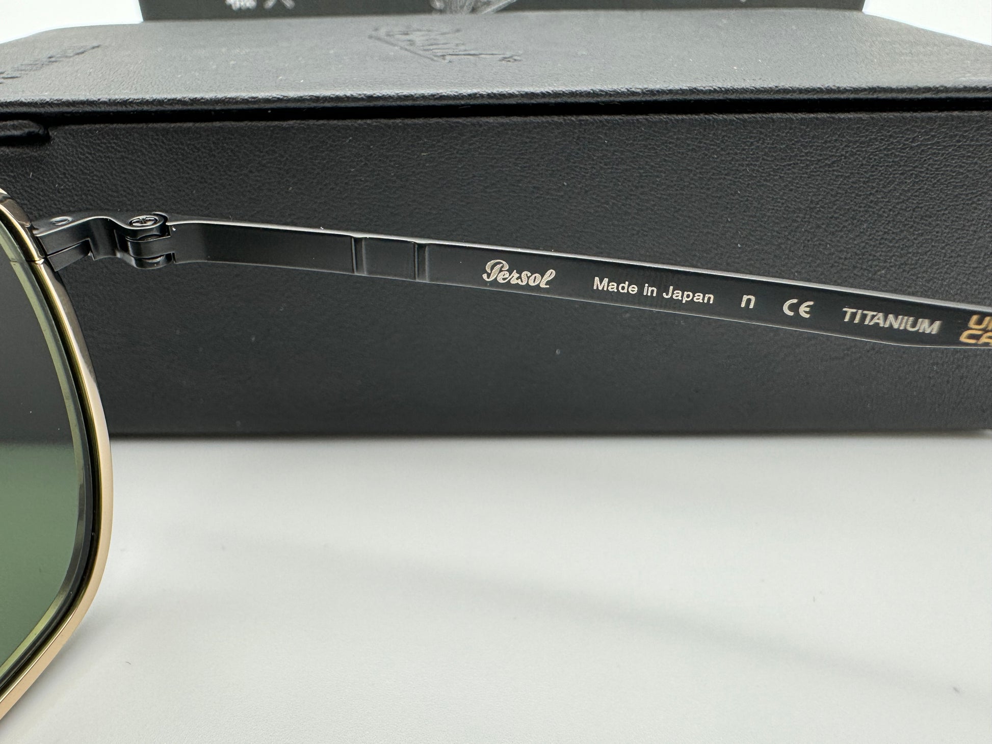 Persol PO 5005 ST 50mm Titanium Black Gold Green 800831 Made In Japa Shade Review Store