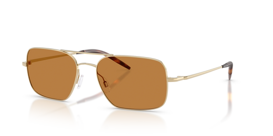 Oliver Peoples Victory II 55mm Gold / Cognac Crystal Lens OV 1373 S Italy NEW