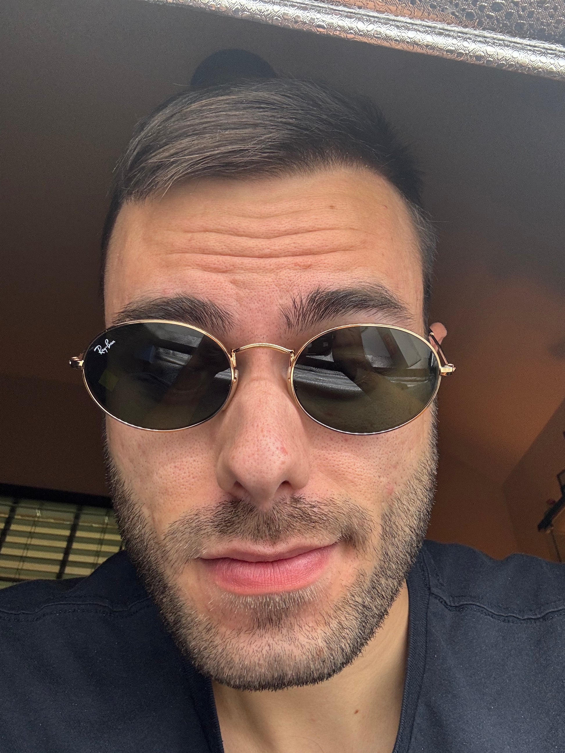 Ray Ban Oval 54mm Gold Green RB 3547 Italy NEW Shade Review Store