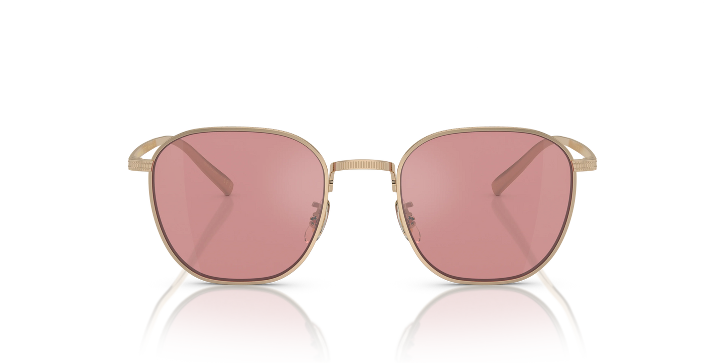 Oliver Peoples Rynn 49mm Gold Titanium / Magenta Photochromic Crystal Japan OV 1329 ST Preowned