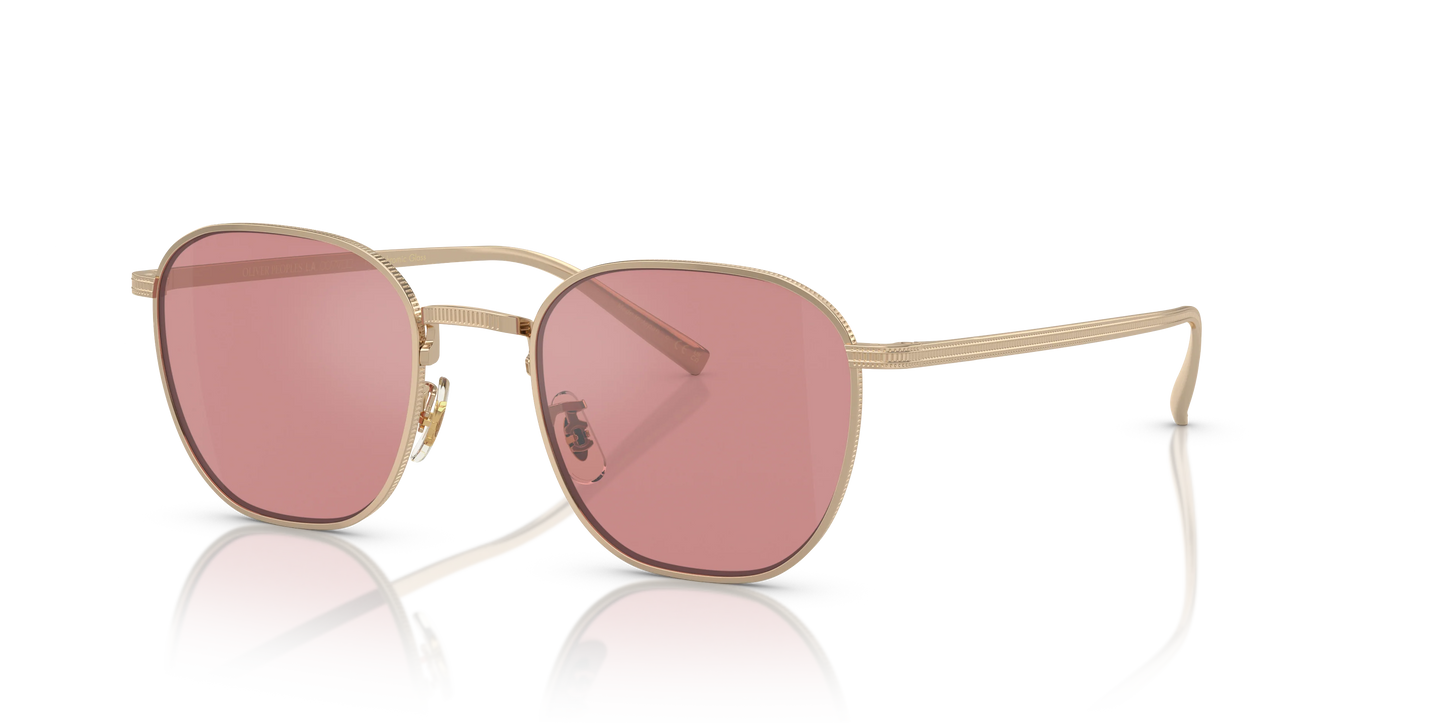 Oliver Peoples Rynn 49mm Gold Titanium / Magenta Photochromic Crystal Japan OV 1329 ST Preowned
