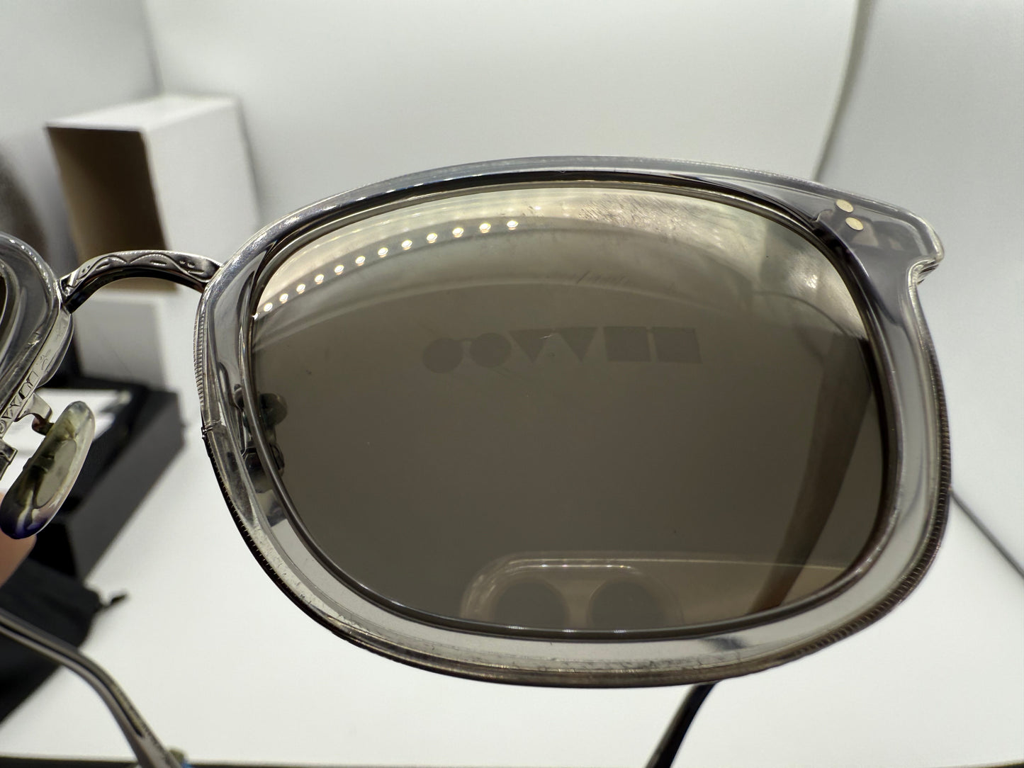 Oliver Peoples Kettner 52mm OV 5339 S Gray / Gray Goldtone Glass Lens 113239 Preowned